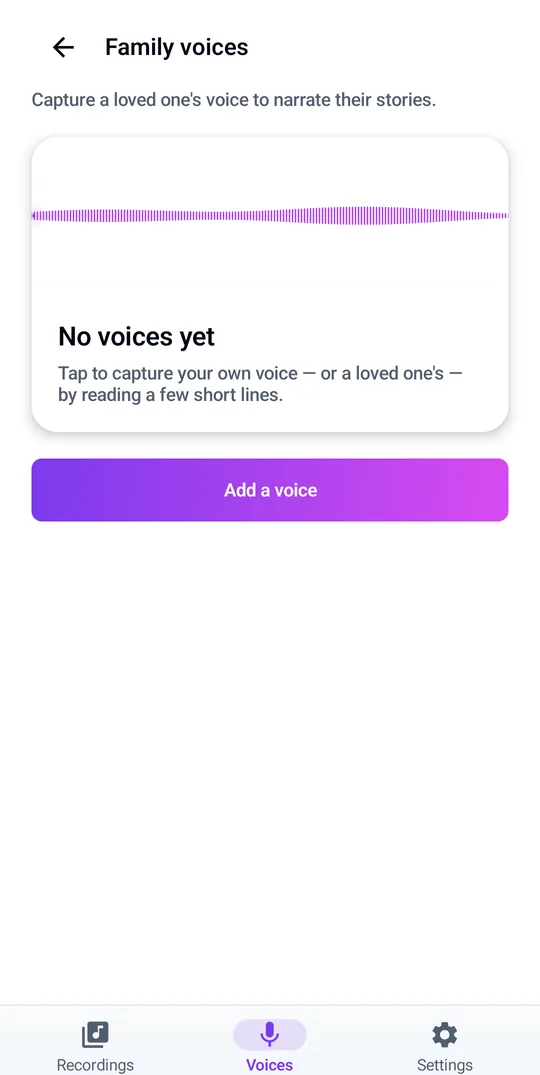 Capture and keep family voices