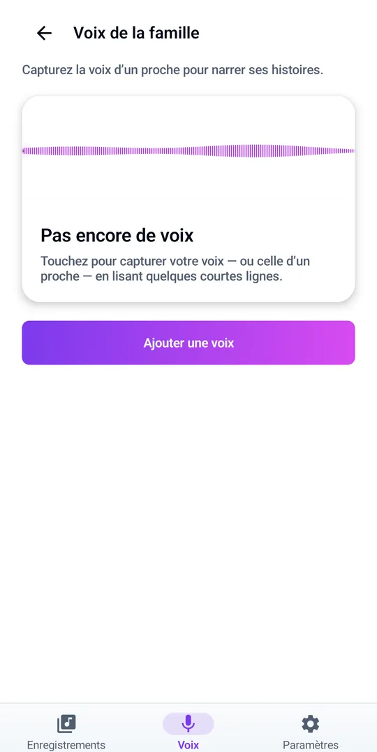 Capturez et conservez les voix de la famille